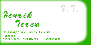 henrik terem business card